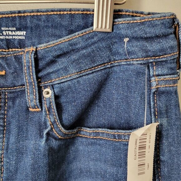 NWT OLD NAVY O.G. STRAIGHT HIGH RISE JEANS RAW EDGE SIZE 10 WOMENS - Picture 9 of 14